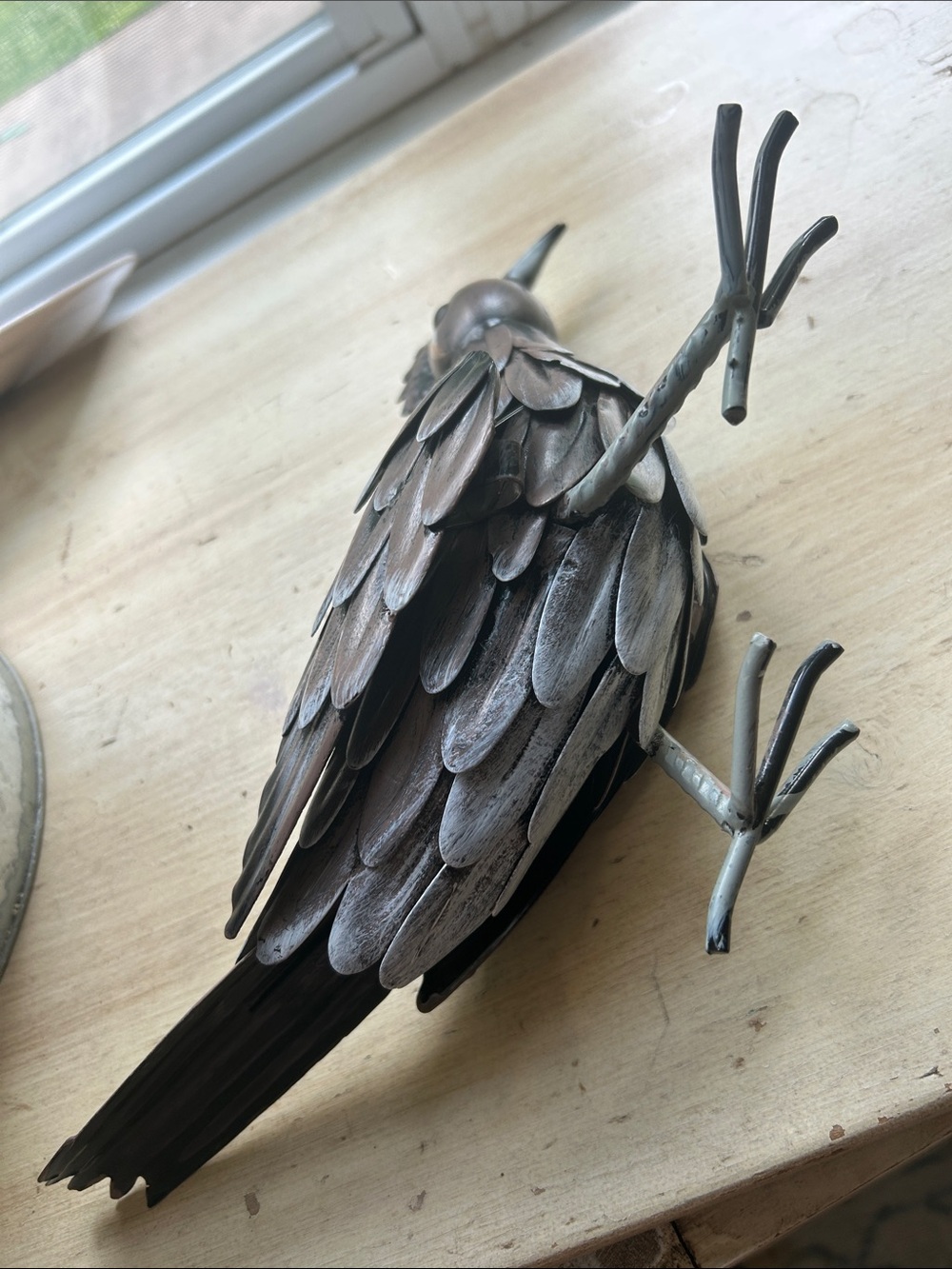 Decorative Metal roadrunner Bird Figurine - Brown - Picture 4 of 5